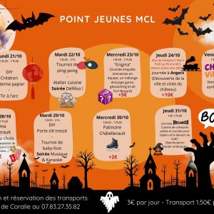 Programme du Point Jeunes à la MCL de La Roche-Posay