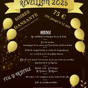 Réveillon 2025 à la salle du Berry - 31/12/2024